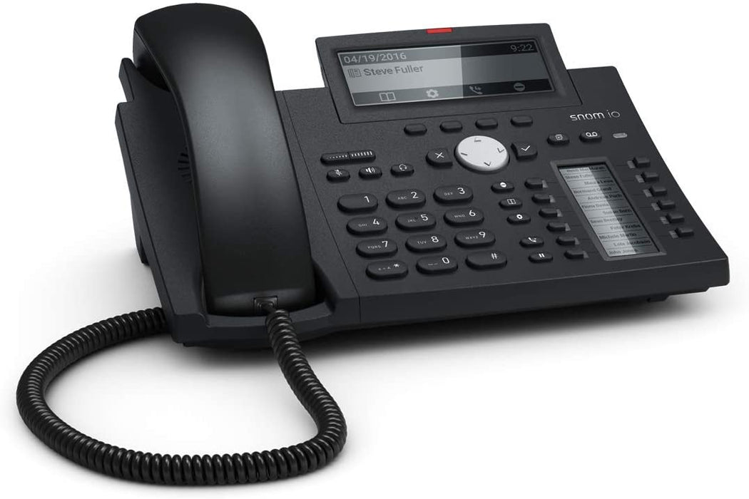 SNOM D315 Euro 300series Desk VoIP/SIP Telephone, Display with backlight, Gigabit switch, USB port, Sensor hook switch, 4 SIP identities, IPv6; 4258